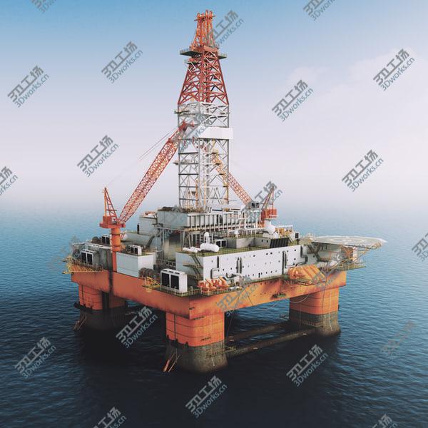images/goods_img/20210312/3D DETAILED Semi Submersible Oil Rig/3.jpg
